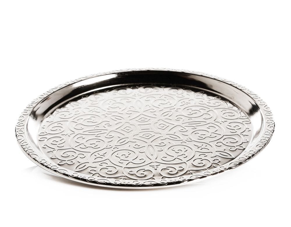 Silver Plated Large Ottoman Serving Tray 35 cm