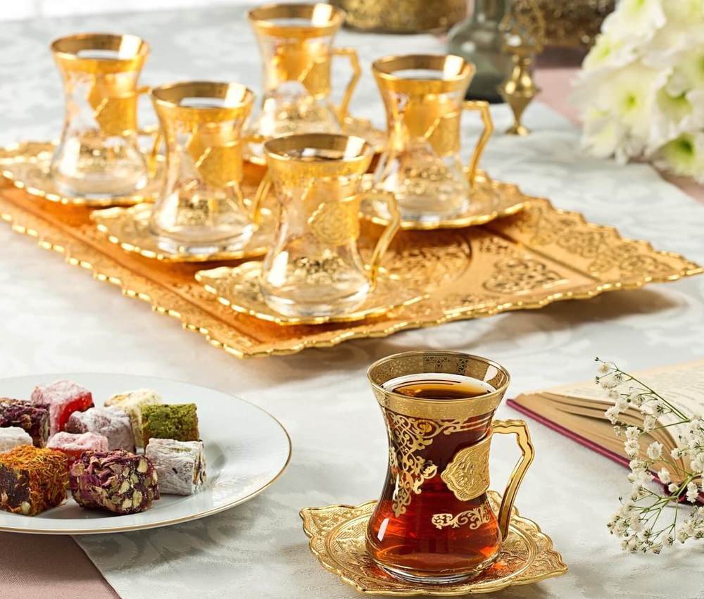Arabic Tea Set For Six With Tray