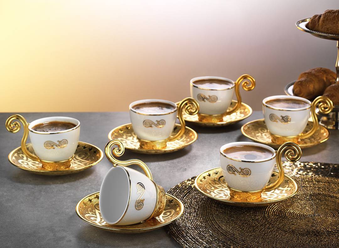 gold espresso cups