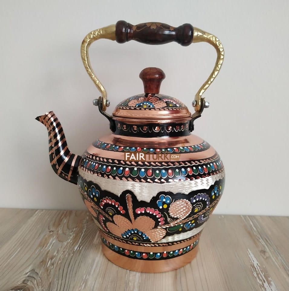 Medium Size Single Handcrafted Copper Tea Pot